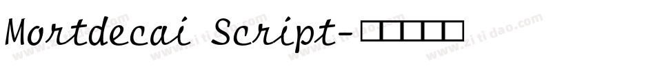 Mortdecai Script字体转换